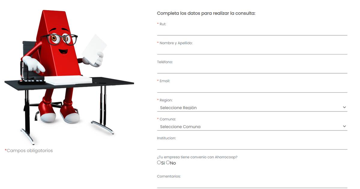 Formulario de Solicitud del Crédito Universal de Consumo de Ahorracoop.