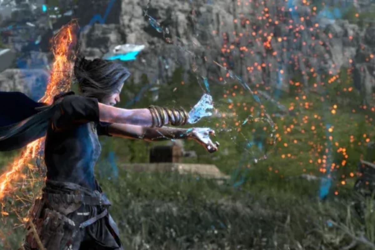 Firetrap es un hechizo que produce un estallido de lava debajo de un enemigo. Créditos: Square Enix