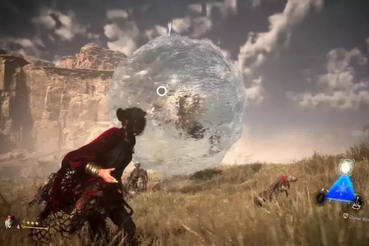 Esta gigantesca esfera de agua va a atrapar a todos tus enemigos. Créditos: Square Enix