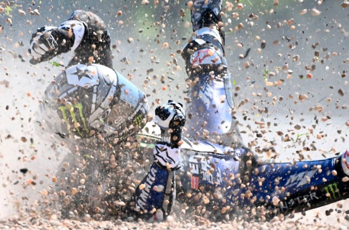 La dura caída de Viñales en los entrenamientos del Moto GP de República Checa