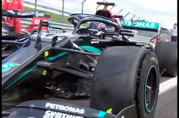 Así quedó el Mercedes de Lewis Hamilton tras ganar el GP de Gran Bretaña
