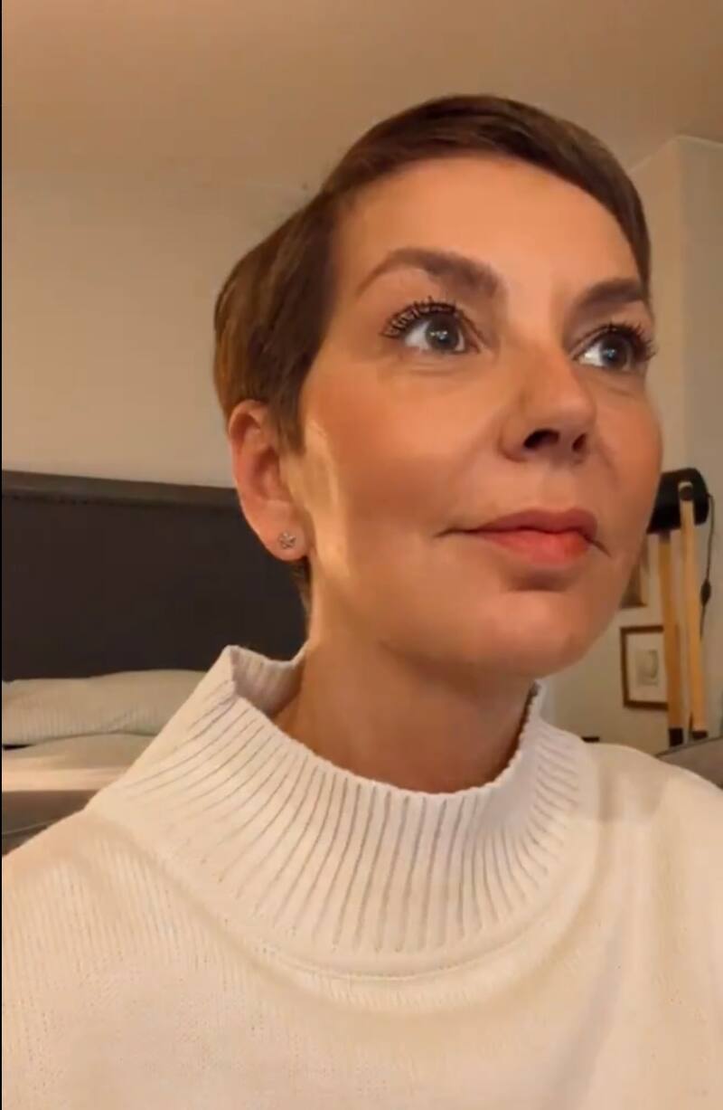 Fran García-Huidobro durante un live comentando "Gran Hermano" Chile. Foto: Instagram.