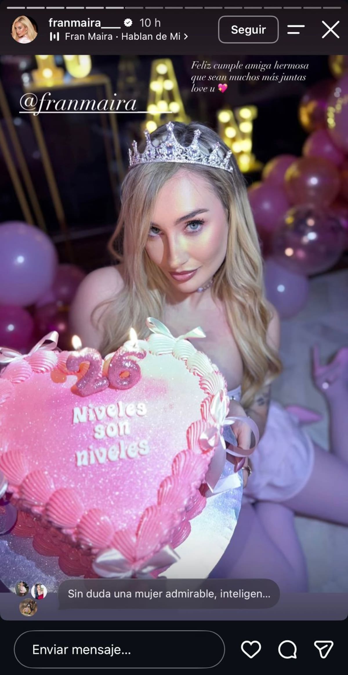 Y su celebración de cumpleaños.
Foto: Instagram