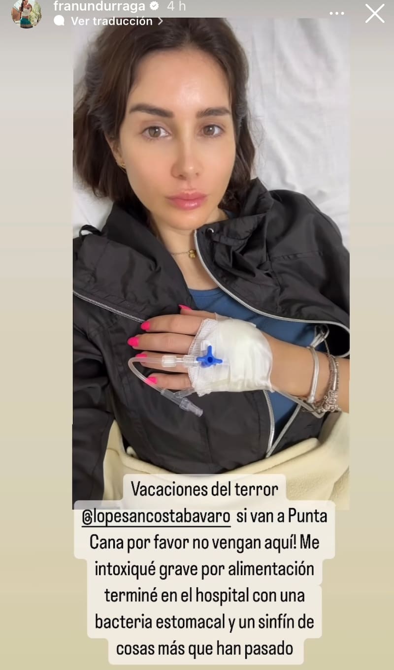 Fran Undurraga internada en Urgencias.