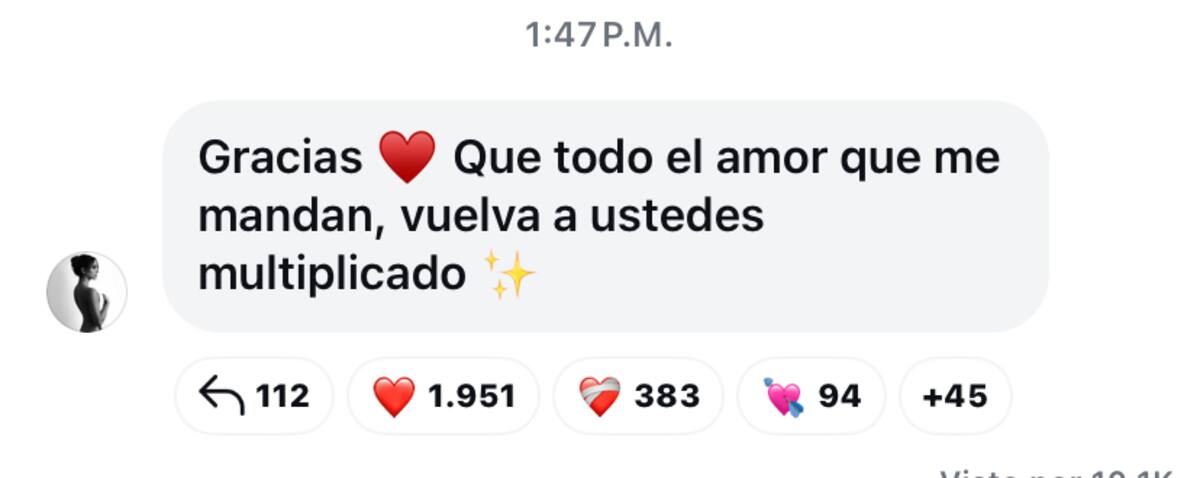 La modelo rompió el silencio.