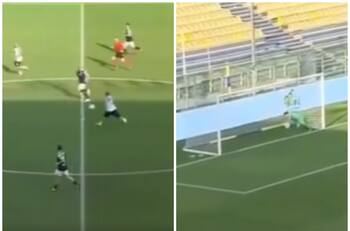 Francesco Totti da la vuelta al mundo: control de taco y golazo de mitad de cancha