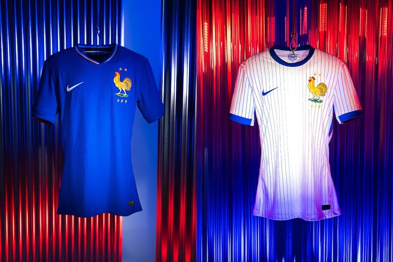 Camisetas local y visita de Francia para la Eurocopa 2024.