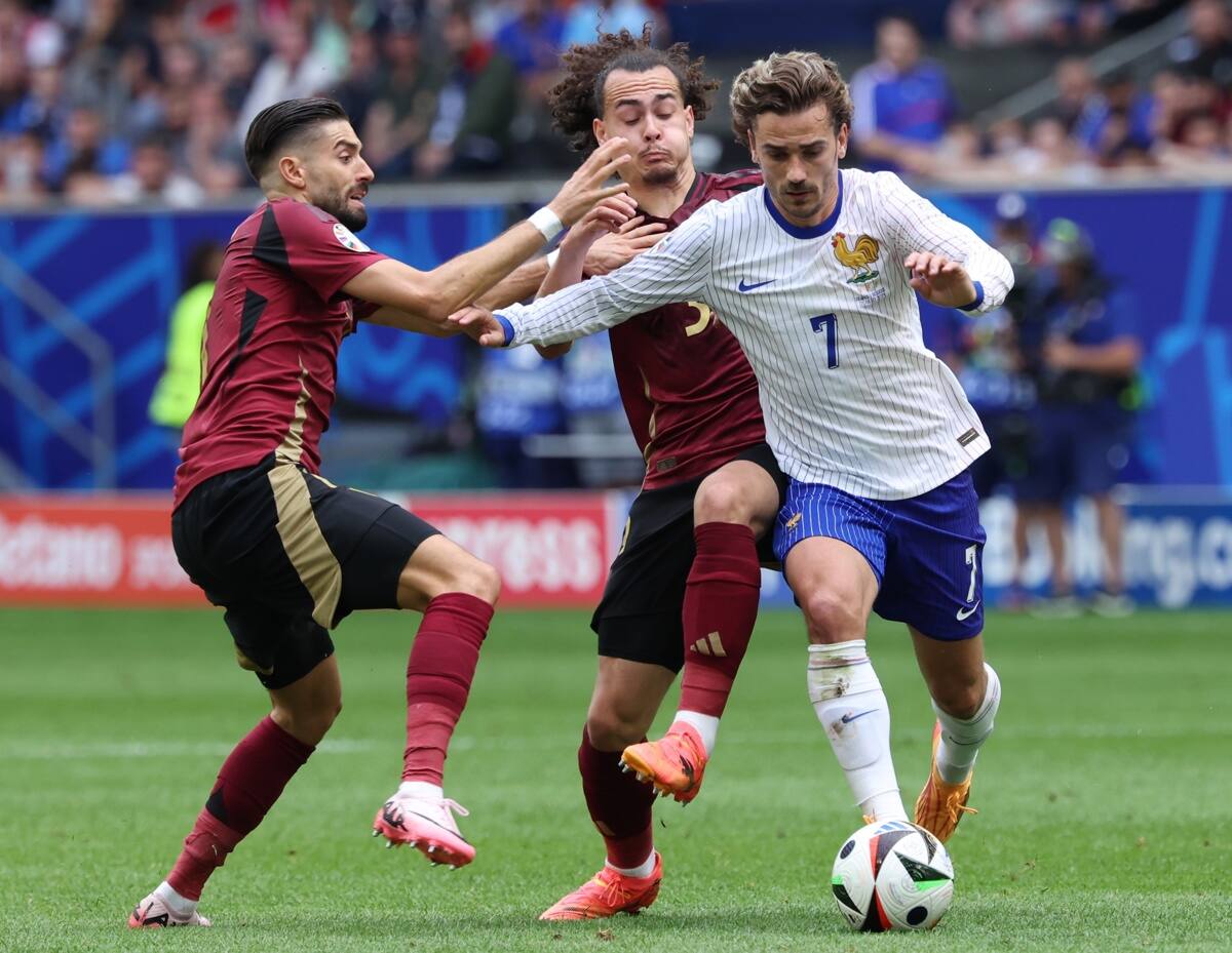 Antoine Griezmann, durante el duelo de la recién pasada Eurocopa entre Francia vs Bélgica.