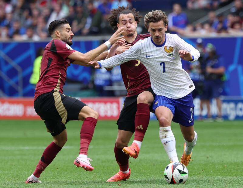 Antoine Griezmann, durante el duelo de la recién pasada Eurocopa entre Francia vs Bélgica.