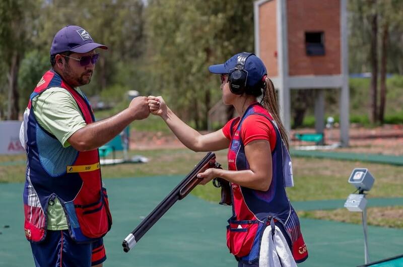 Los tiradores chilenos se juegan su paso a las finales del Mundial de Tiro Skeet de Lima. Foto: Team Chile