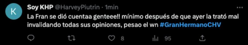 Reacciones a los dichos de Francisca Maira. Foto: Twitter.