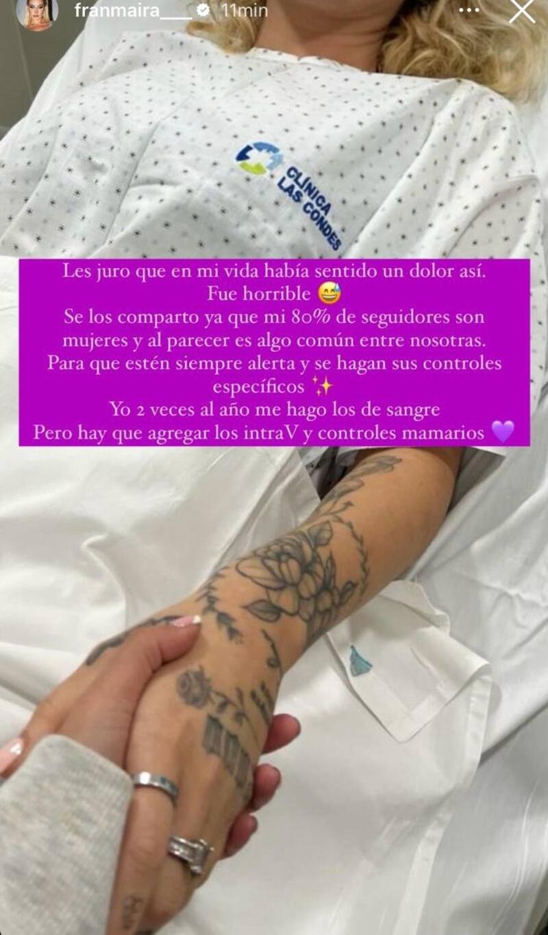 Francisca Maira se encuentra en recuperación.