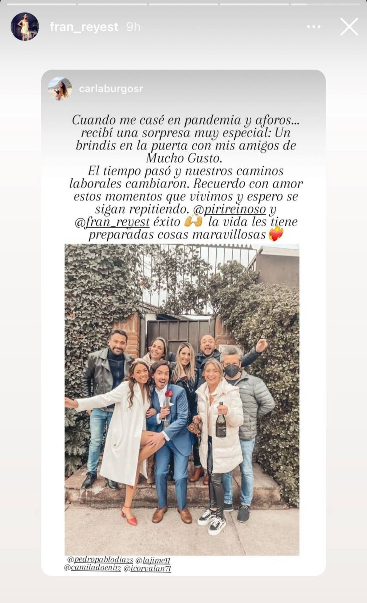 Recibió un mensaje de su colega en Instagram.