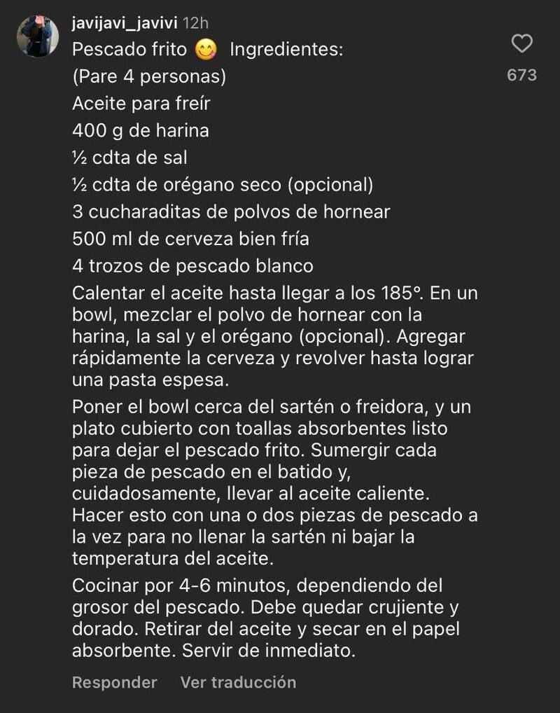 Se llena de recetas en su Instagram, Francisco Kaminski
