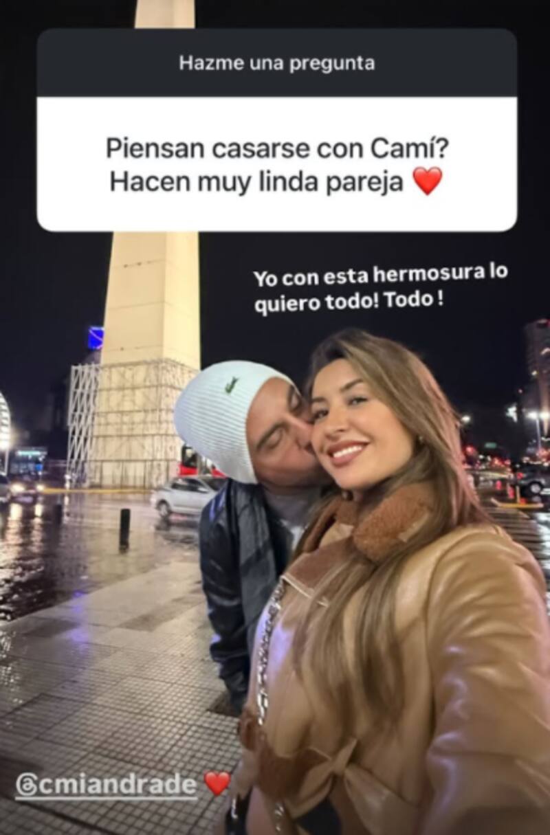 El animador de TV compartió sus intenciones que Camila Andrade por redes sociales.