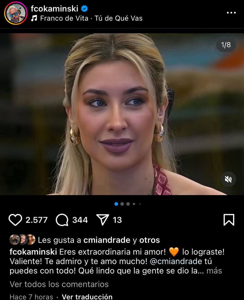 Francisco Kaminski entregó su apoyo a Camila Andrade.
