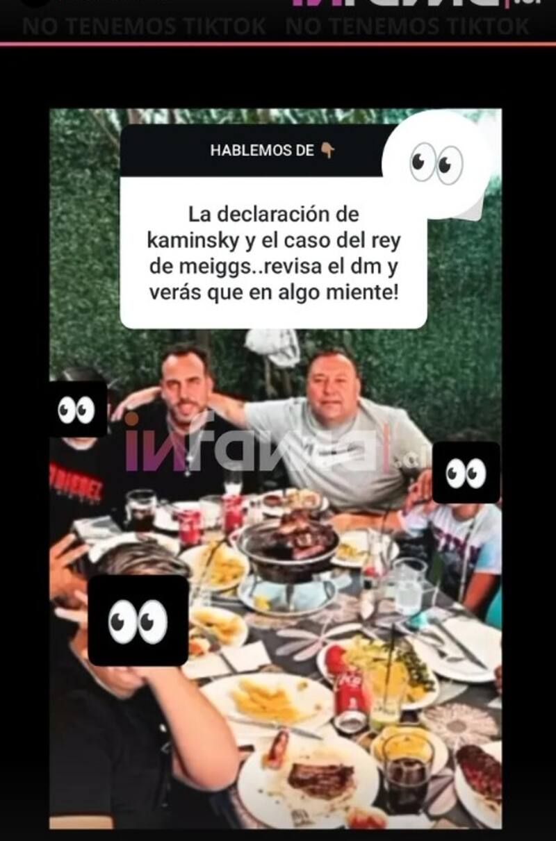 Las fotos del animador junto al Rey de Meiggs.