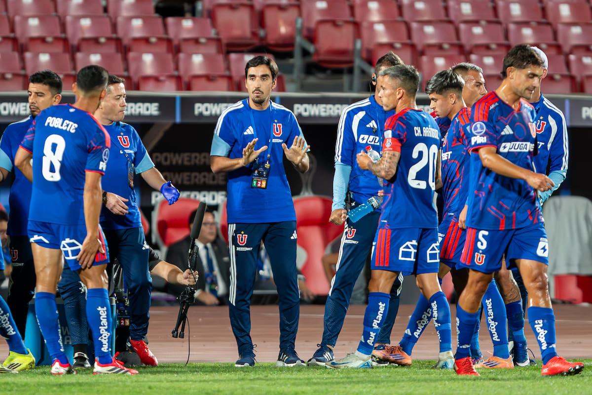 en el último partido de la U ante Palestino. Foto: Felipe Escobedo/En Cancha