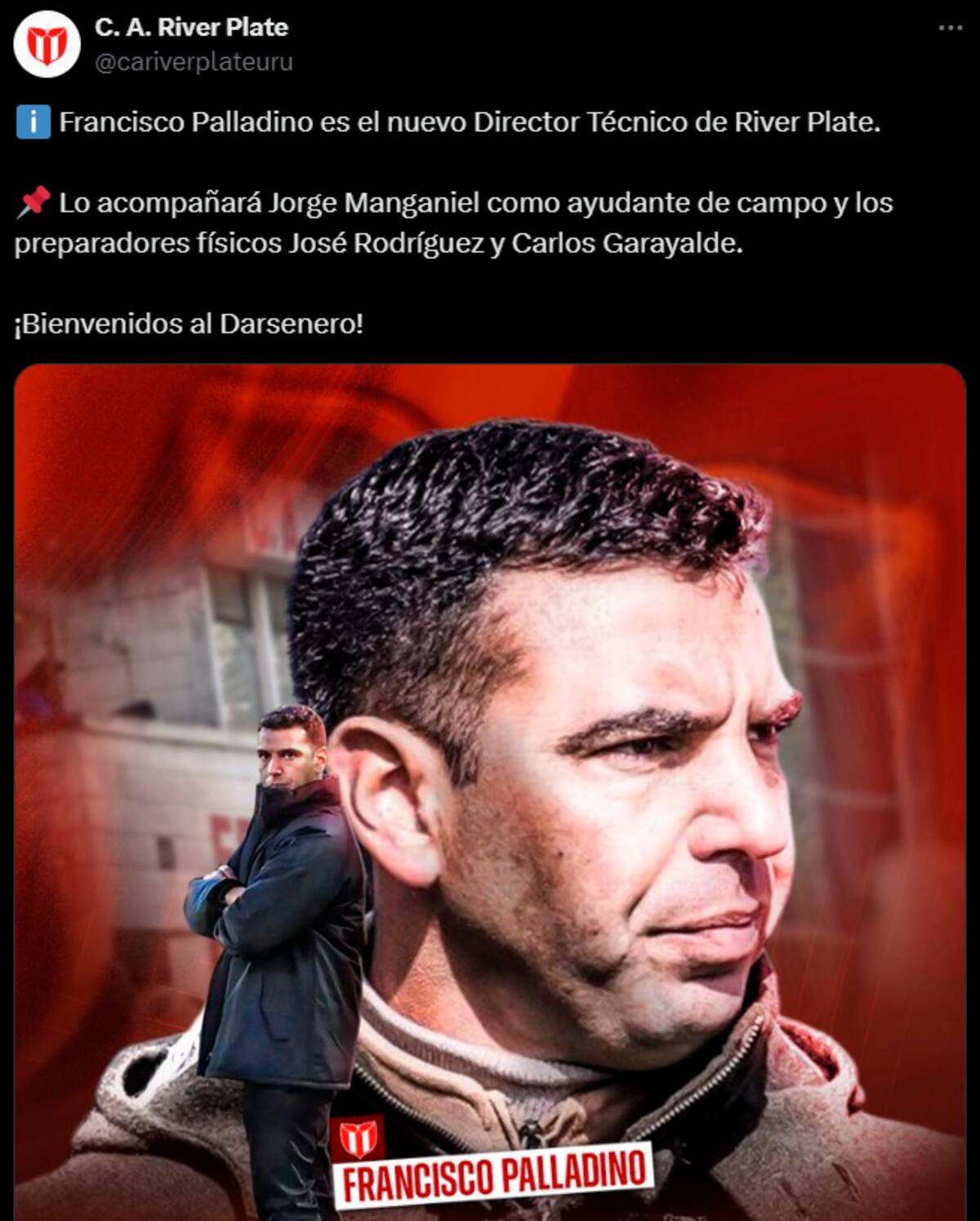 Francisco Palladino fue presentado como nuevo DT de River Plate de Uruguay
