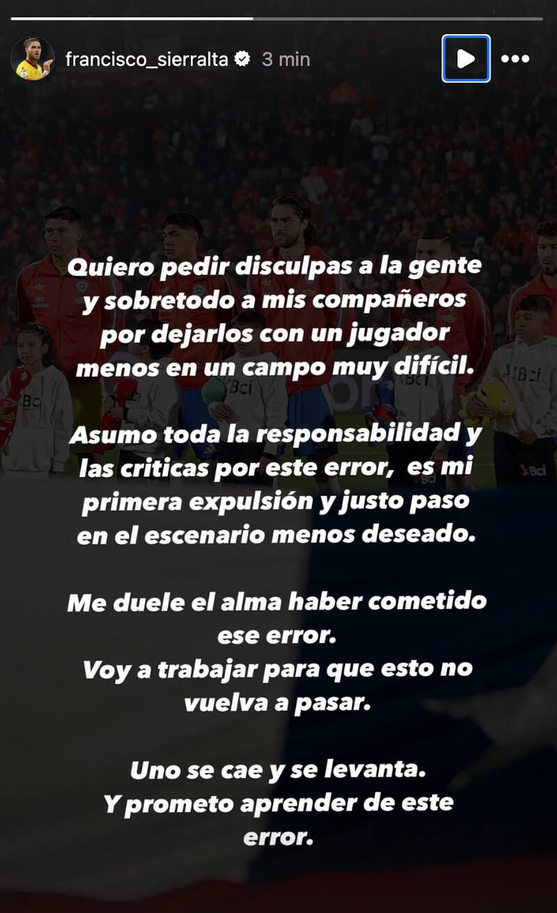 El defensor pide disculpas tras su expulsión.