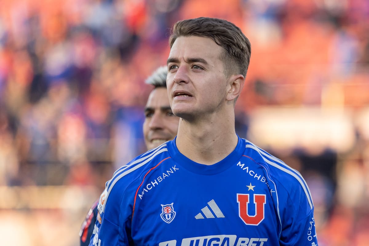 Franco Calderón en el duelo de U. de Chile frente a Ohiggins por la Liga de Primera 2025. Foto: Felipe Escobedo