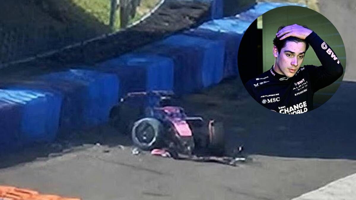 Franco Colapinto sufrió fuertísimo accidente durante un ensayo: ¿cuál es su estado de salud?