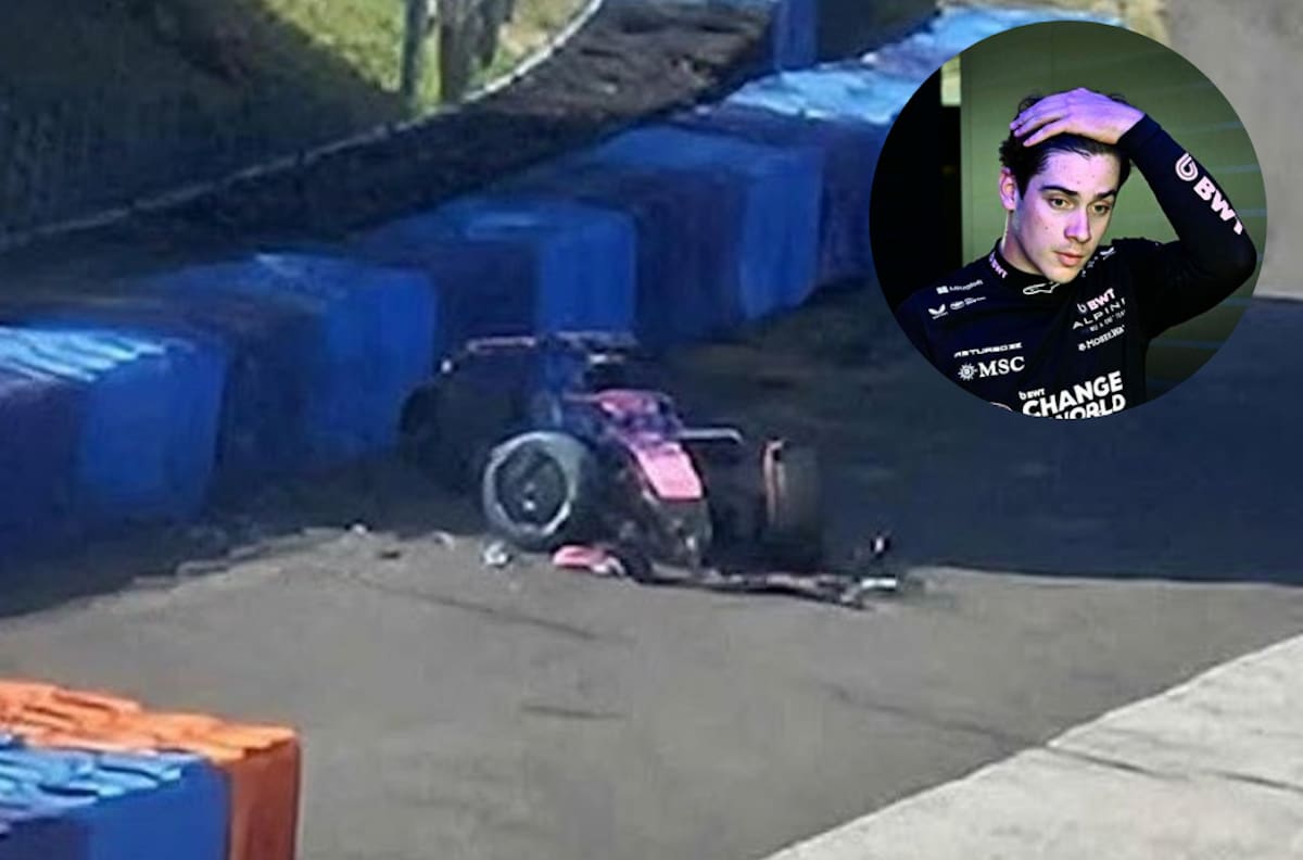 Franco Colapinto sufrió fuertísimo accidente durante un ensayo: ¿cuál es su estado de salud?