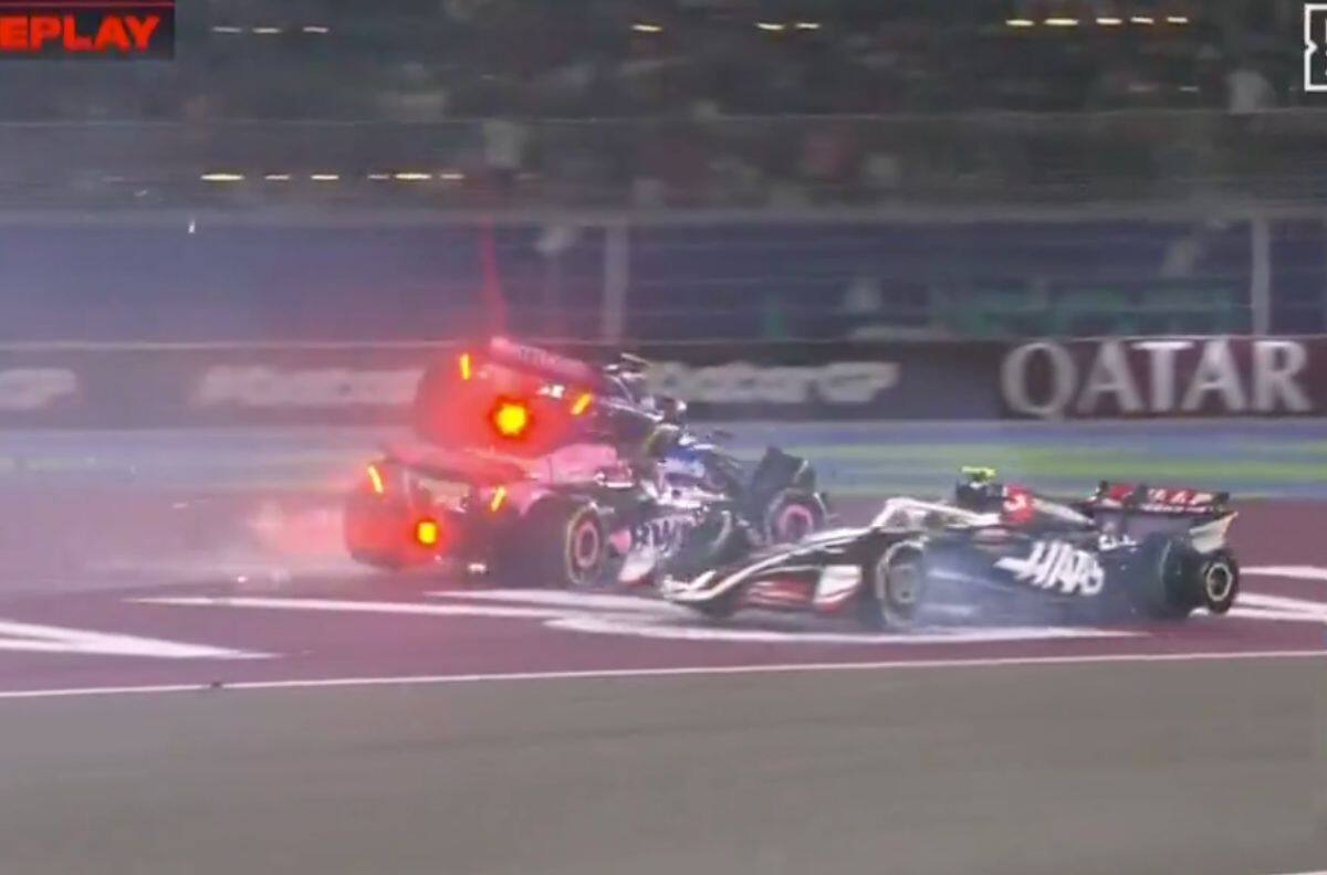 VIDEO | En la primera curva: el accidente que dejó afuera a Franco Colapinto del GP de Qatar