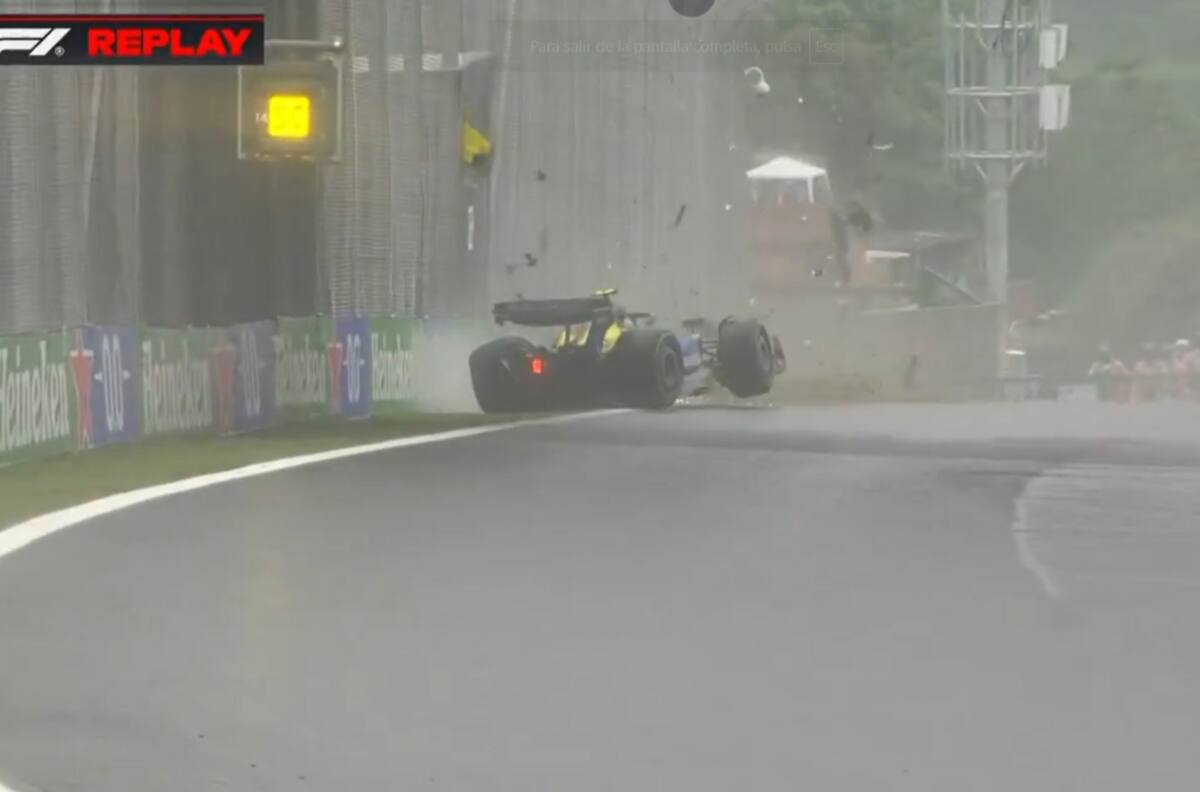 VIDEO | El brutal choque que sacó a Franco Colapinto del Gran Premio de Brasil
