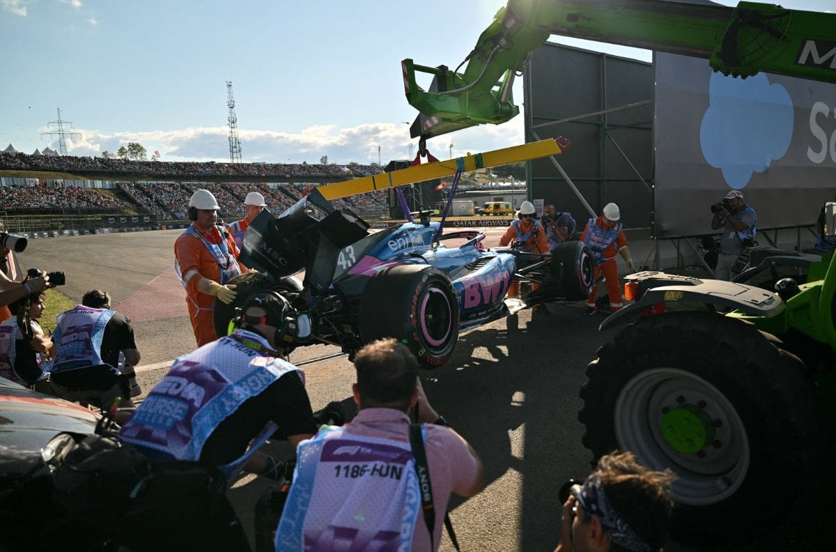 VIDEO | Franco Colapinto chocó en las pruebas libres del GP de Hungría