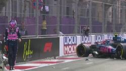 Franco Colapinto volvió a chocar en la F1 y quedó fuera de la qualy del GP de Azerbaiyán