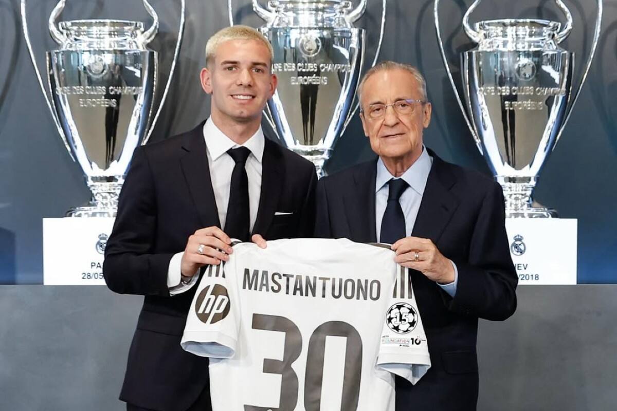 Todavía no cumple con las expectativas en el Real Madrid. Foto: Instagram Real Franco Mastantuono.
