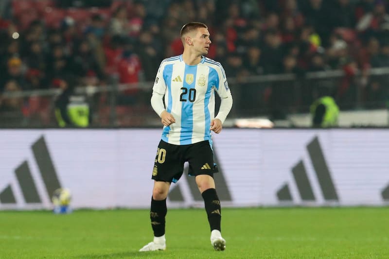 Franco Mastantuono con la Selección Argentina. EFE