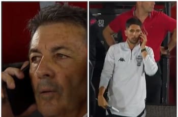 VIDEO | En pleno partido: ex DT de la U fue expulsado y comenzó a dar instrucciones por teléfono desde la tribuna