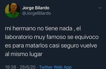 Falsa alarma: Hermano de Carlos Bilardo confirmó que no tiene coronavirus