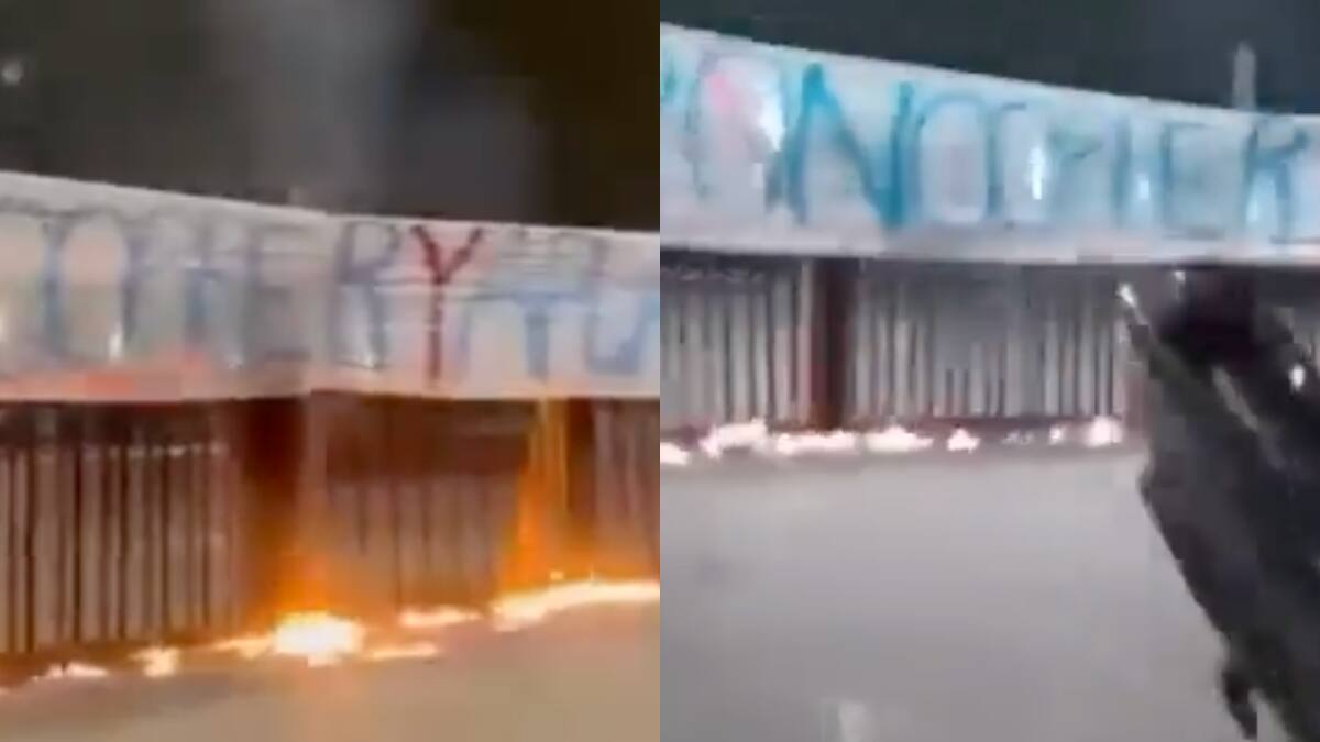 Tensión antes del Superclásico: fuego, lienzos y disparos de barristas de la U en el Monumental