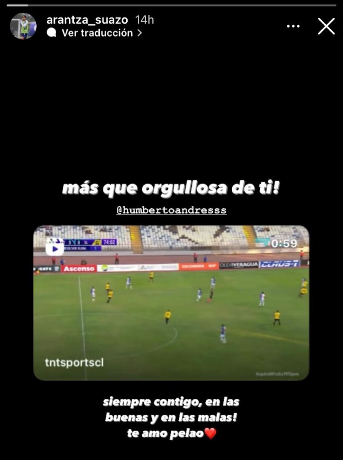 El mensaje de Arantza Suazo dedicado a Chupete.