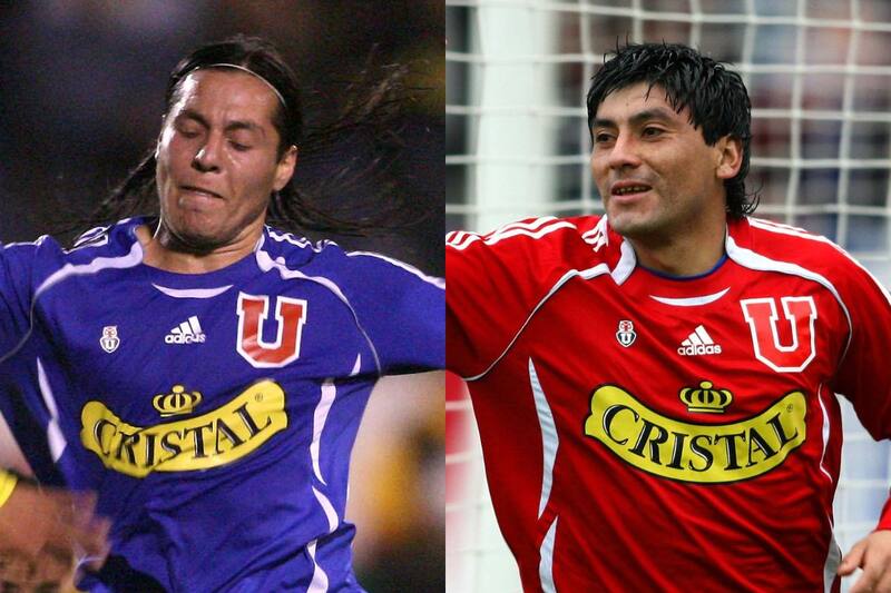 Hugo Droguett y Cristián Canío, cuando coincidieron en Universidad de Chile.