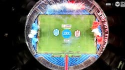 VIDEO | El impresionante recibimiento en la final del fútbol argentino entre Racing y Estudiantes