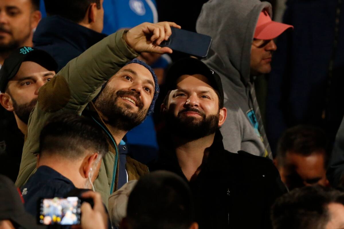 El operativo para que el presidente Gabriel Boric pudiera ver a Universidad Católica. Foto: Aton.