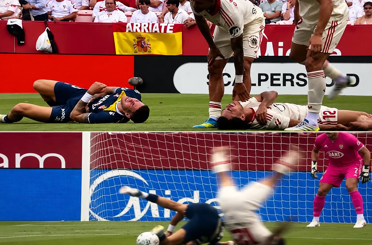 VIDEO | Preocupación total: la escalofriante caída de Gabriel Suazo que hizo temer una grave lesión en Sevilla