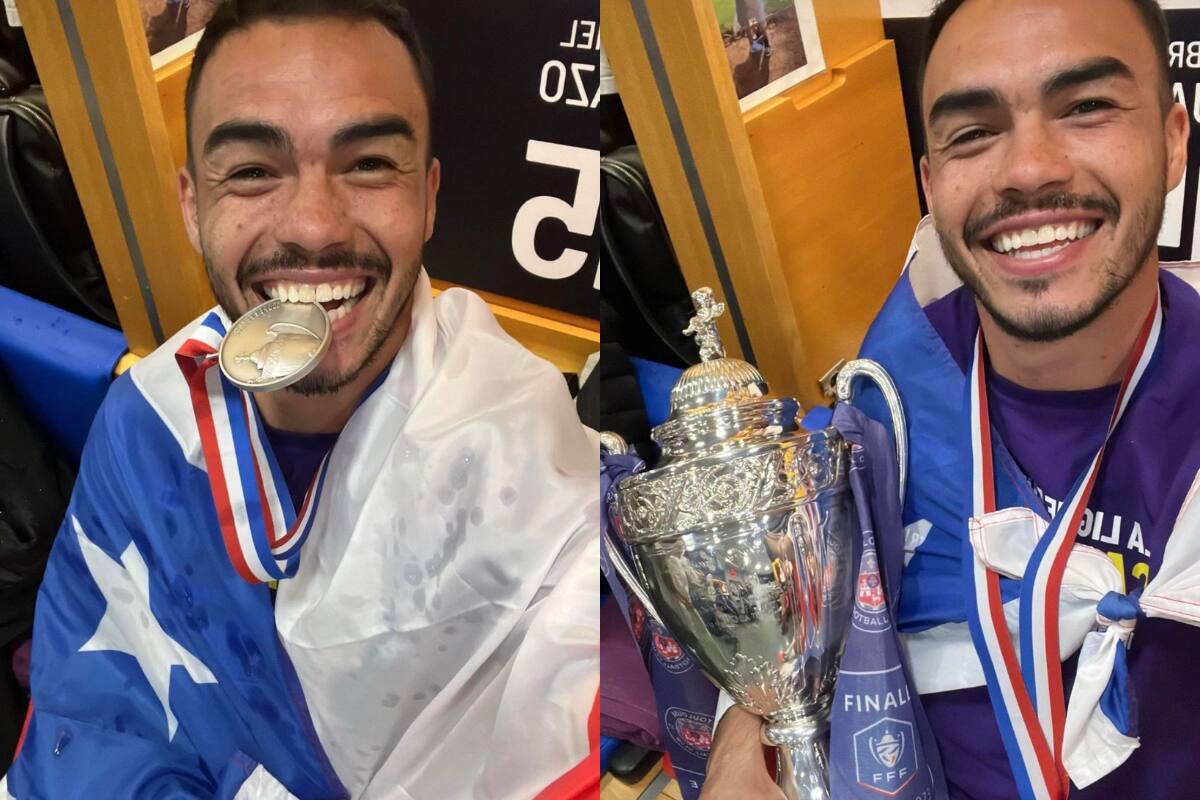 Gabriel Suazo presumió la obtención de la Copa de Francia en sus redes sociales. (Foto: Captura)