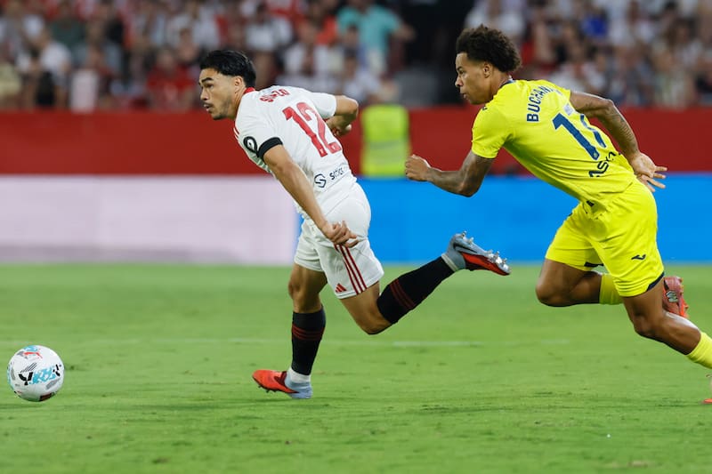 El zurdo jugó un excelente partido frente al Villarreal, pese a la derrota. La TV española lo bautizó como "Locomotora". Foto: EFE