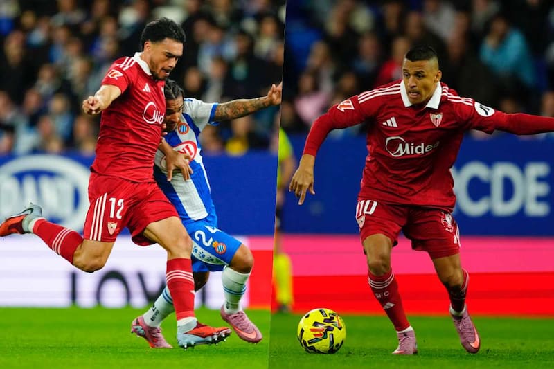 Los dos chilenos serán parte de la citación del Sevilla para enfrentar al Alavés. Foto: EFE