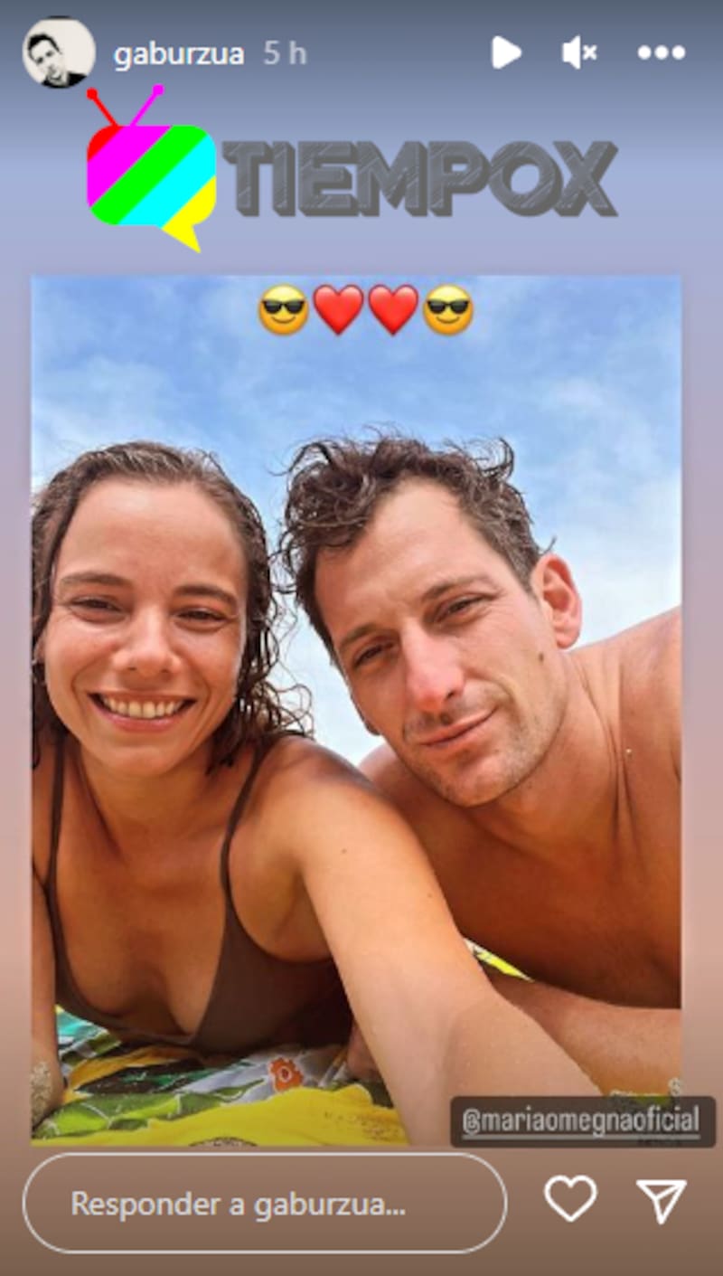 El actor nacional compartió una postal junto a su polola, María Gracia Omegna. Créditos: Instagram.