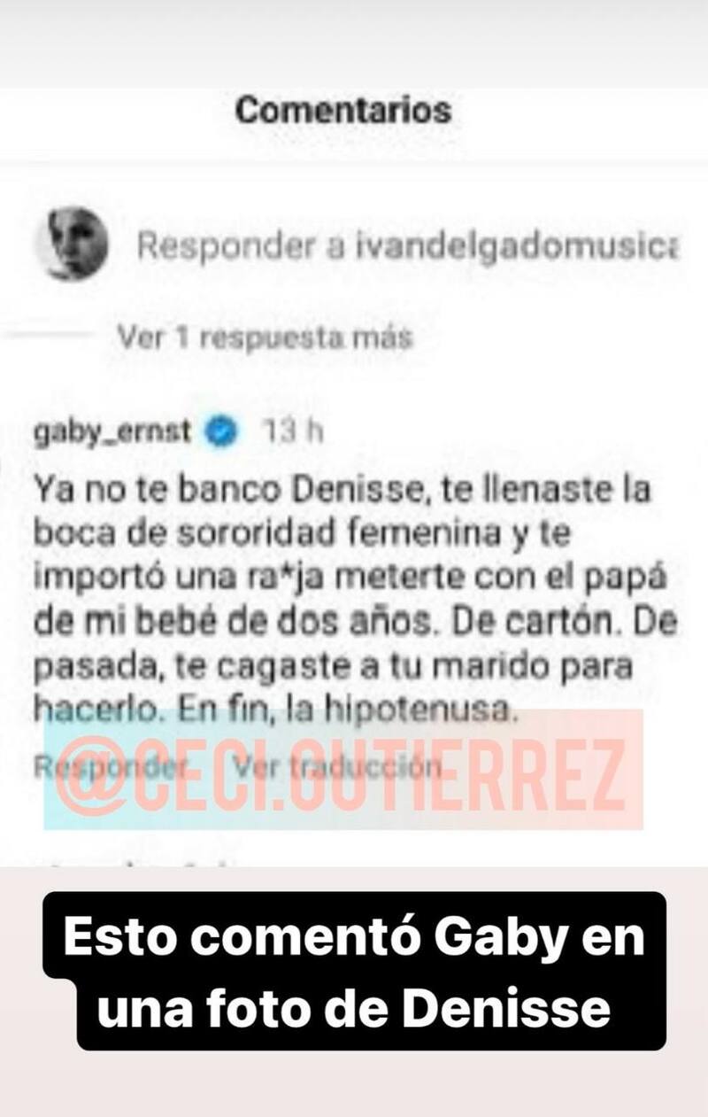 Gabriela Ernst acusó a Denisse Malebrán de robarle a su marido.