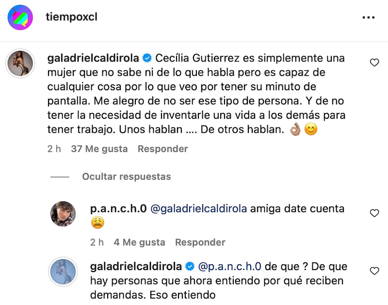 Gala Caldirola arremetió contra Cecilia Gutiérrez.
