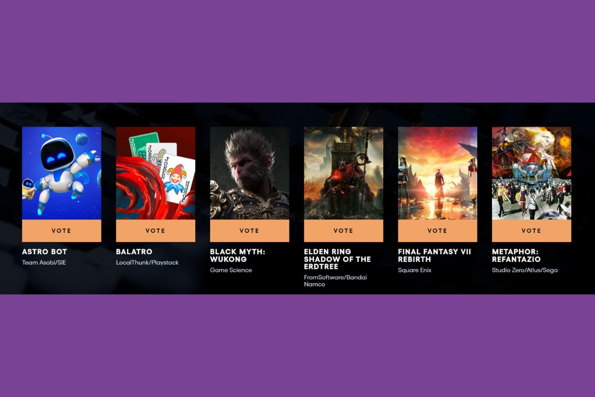 Estos son los juegos nominados este año para "Game of the Year".