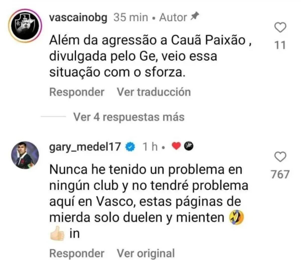 Esta fue la respuesta de Gary Medel