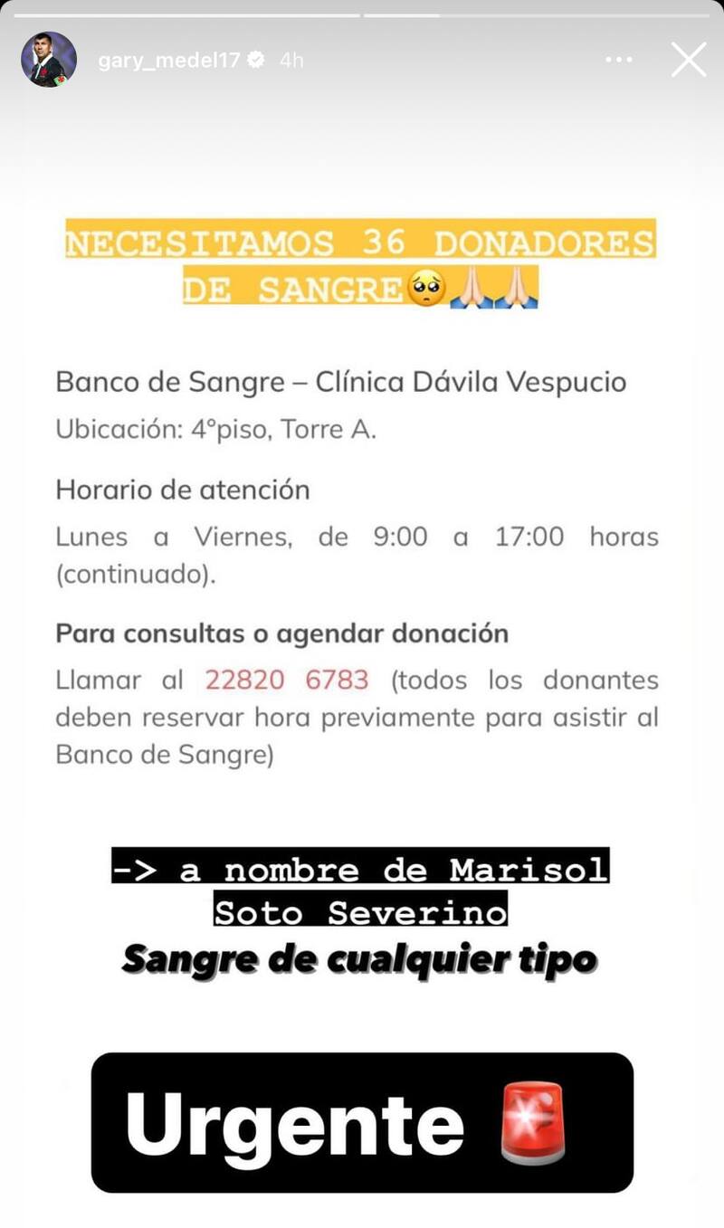 y su historia en Instagram en ayuda a su madre.